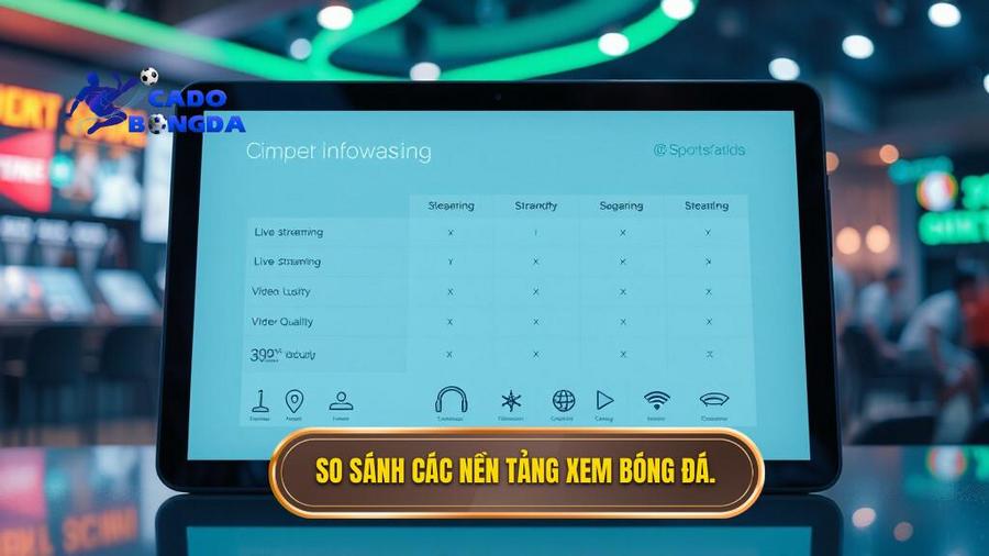Bảng so sánh các nền tảng xem bóng đá phổ biến